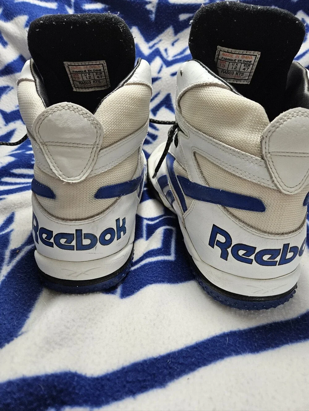 Reebok Men’s Pump  Sneakers - White, Black & Orange